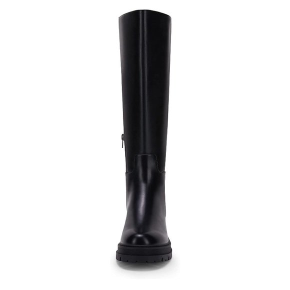 Knee High Platform Boots Chunky Block Heel Side Zipper - Picture 3 of 5